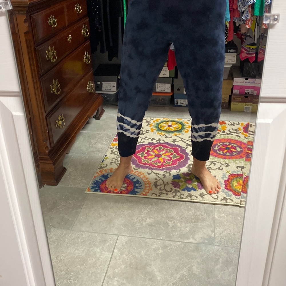 Navy tie dyed leggings